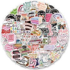 102PCS Bookish Stickers Pack,Book Stickers for Kindle,Laptop Computer Phone Wate