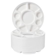 100/200 - Compostable Disposable Divided Plate 9 Compartment 12"