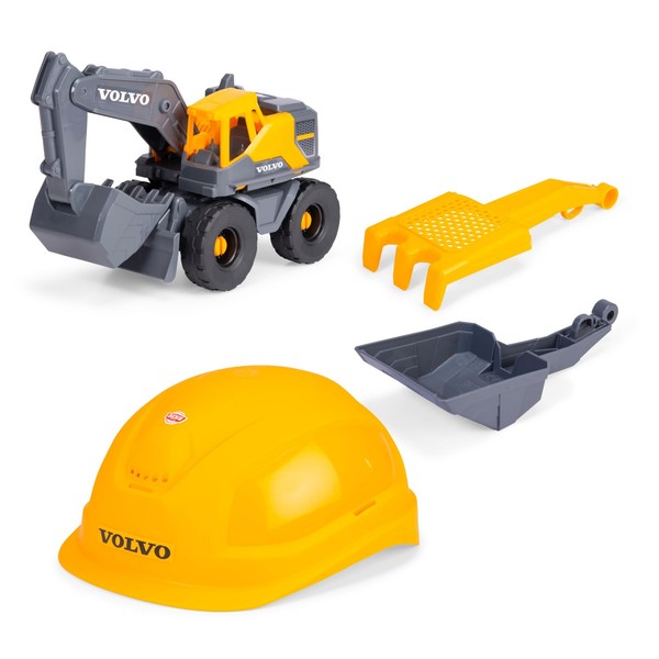 Dickie Toys Volvo Baustellen-Set: Spielzeug-Bagger 26Cm Mit Helm & ZubehöR Ab 3J-image