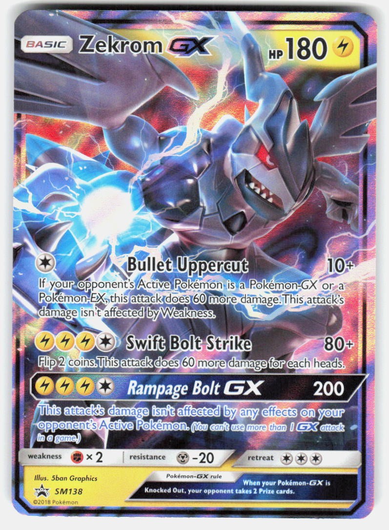 ZEKROM GX - SM138 HOLO PROMO SUN & MOON PROMO POKEMON LP