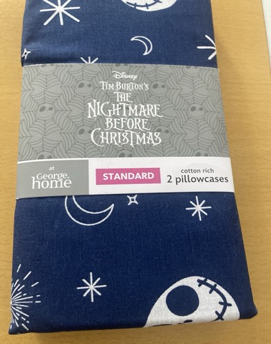DISNEY THE NIGHTMARE BEFORE CHRISTMAS 2 X PILLOWCASES GEORGE HALLOWEEN NEW GIFT - Picture 6 of 10