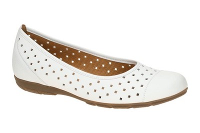 Gabor 84.169 Ballerinas - Damen Halbschuhe - Slipper weiß Freizeit NEU