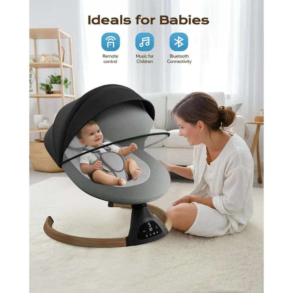 BabyBond Electric Baby Swing for Infants with 10 Preset Nursery Rhyme, 5