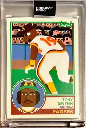 TOPPS PROJECT 2020 #378 TONY GWYNN HOF by KEITH SHORE 1983 PADRES FREE SHIPPING