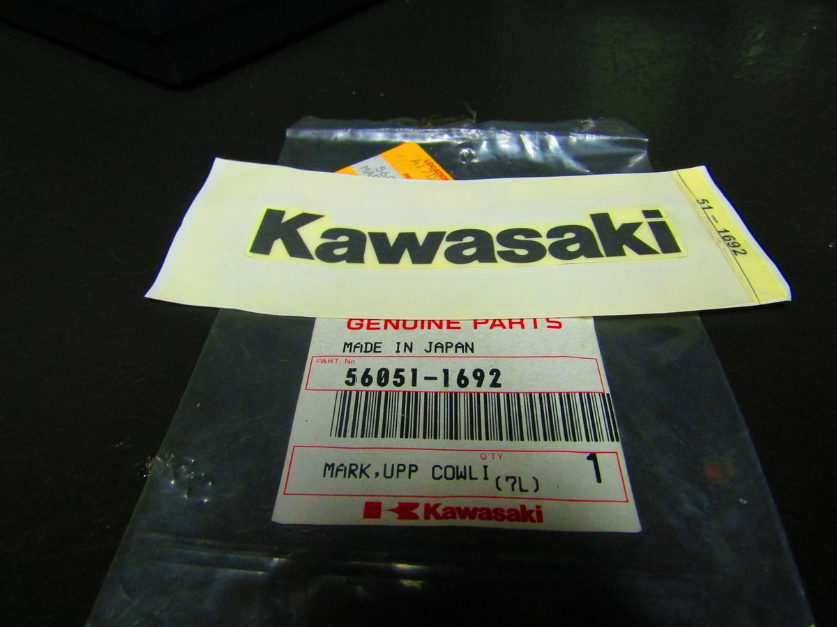 ゆ୨୧ 1998 KAWASAKI NINJA ZX6 UPPER COWLING DECAL PART # 56051