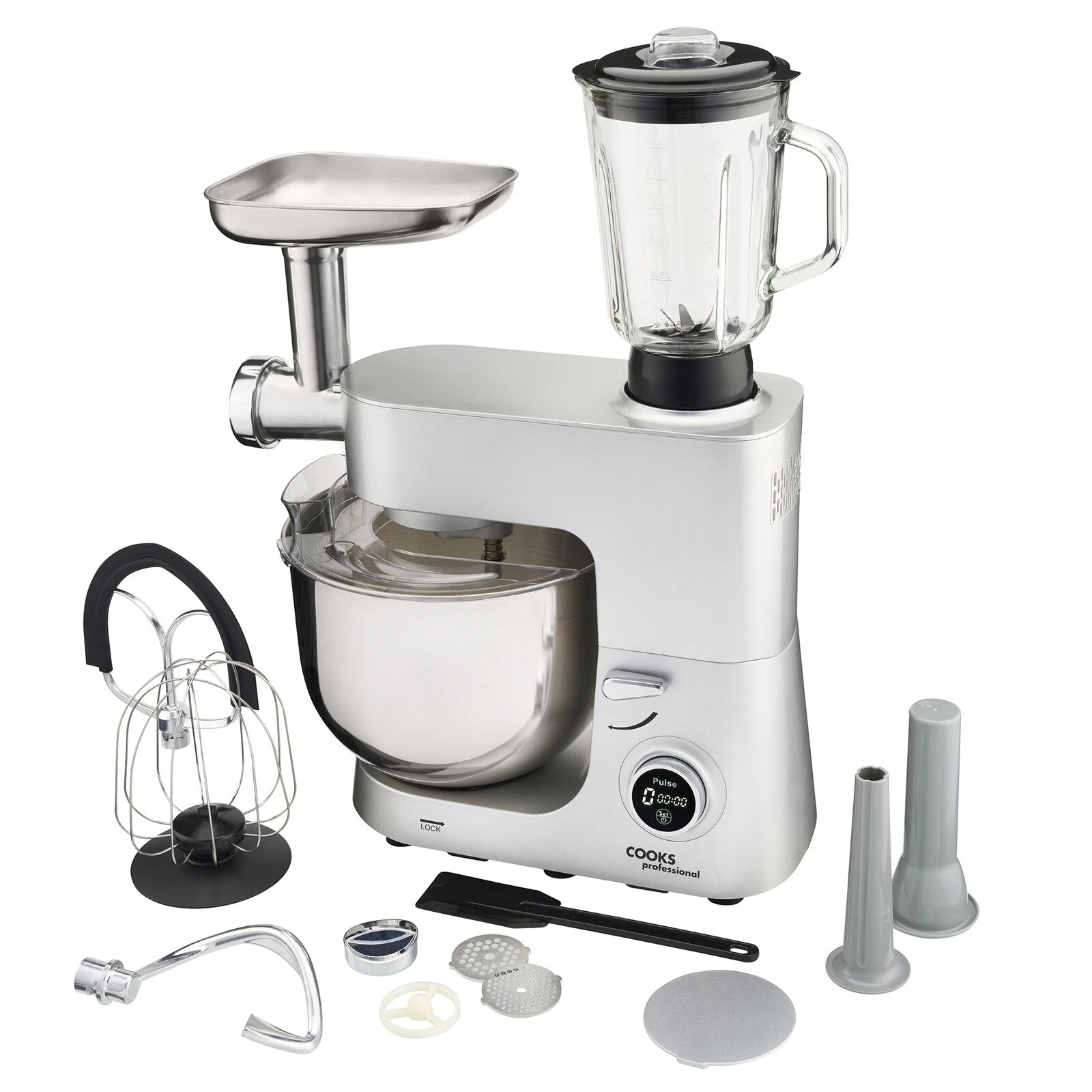 Cooks Professional Multi Function Stand Mixer | 1800W | Silver
Opens in a new window or tab