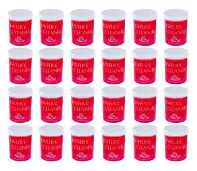 Lot of 24 JSP Red Jewelry Cleaner Tarnish Remover Cleaning Jars Silver Gold 8oz