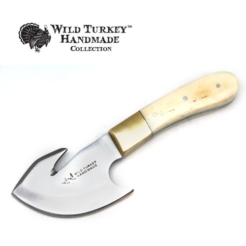 Cuchillo Skinner Wild Turkey Hecho a Mano Colección Completa Hoja Fija Intestinal - Imagen 3 de 6