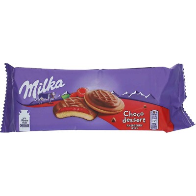 Milka Jaffa Choco dessert with Raspberry Jelly Filling 147g New from Germany