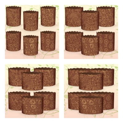 6 Stück Backpapierformen für Ostern Brot Kuchen Panettone Paska 