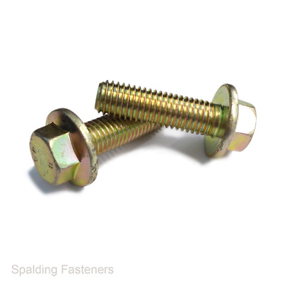 ZINK GELBGOLD METRISCHE H.T FLANSCHSCHRAUBEN KEINE GEZAHNT M6 - M12