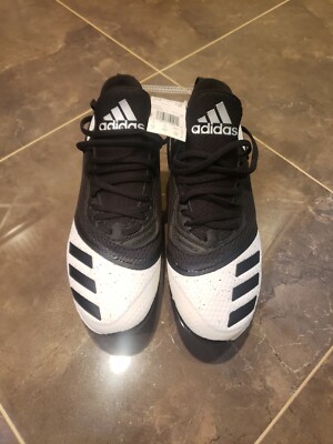Adidas Icon V Bounce Low Metal Mens Baseball Cleats Black/White, size 7.5