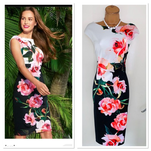 Joseph RIBKOFF Floral Dress Uk Size 16 - Picture 1 of 12