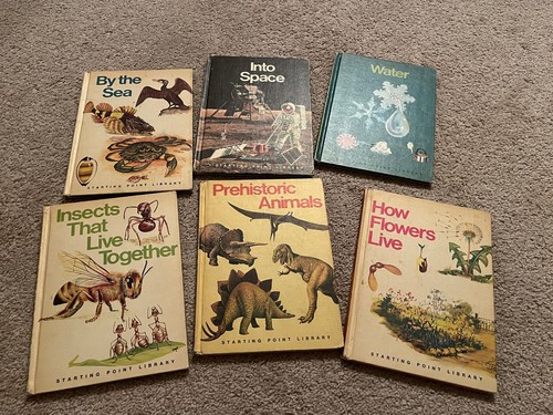 Lot of 6 STARTING POINT LIBRARY Books, Danbury Press, Sea Water Insects Flowers