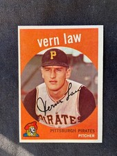 Beautiful pack fresh 1959 Topps  Est MT Q (9oc)  #12 Vern Law