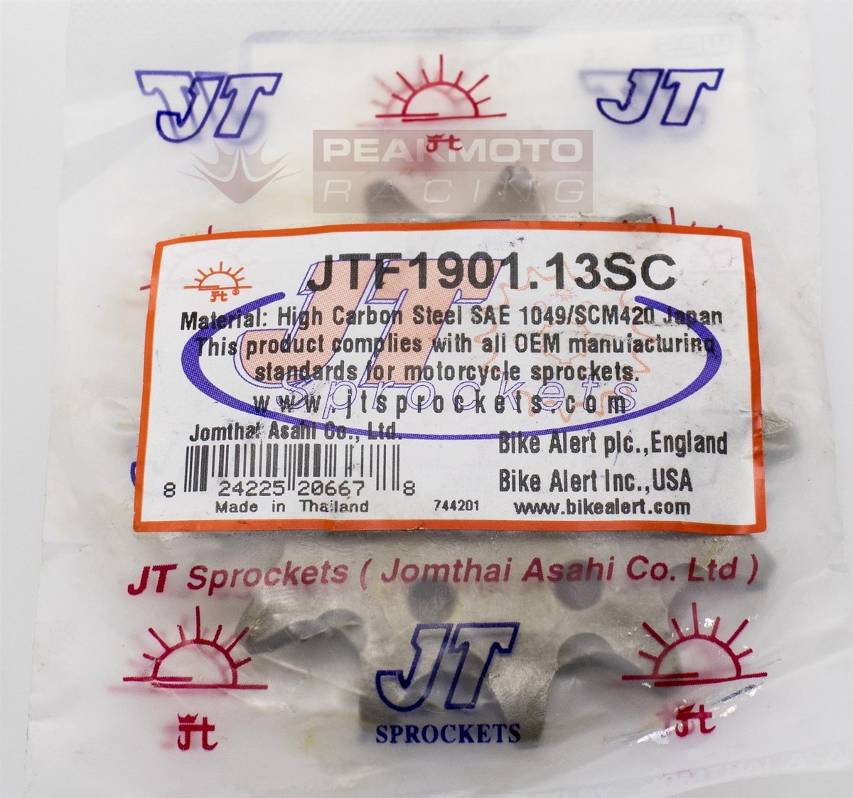 フル JT Sprockets - JTF1901.13 - Steel Front Sprocket, 13T Lightweight