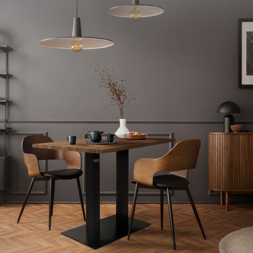 Patas para mesa soporte bastidor doble 70 x 43 x 72 cm base de acero negro mate - Imagen 9 de 9