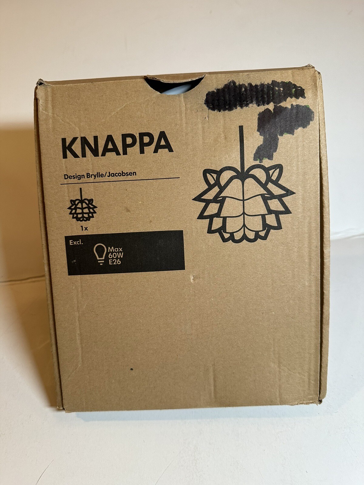 New IKEA KNAPPA White Flower Ceiling Pendant Light Discontinued Open