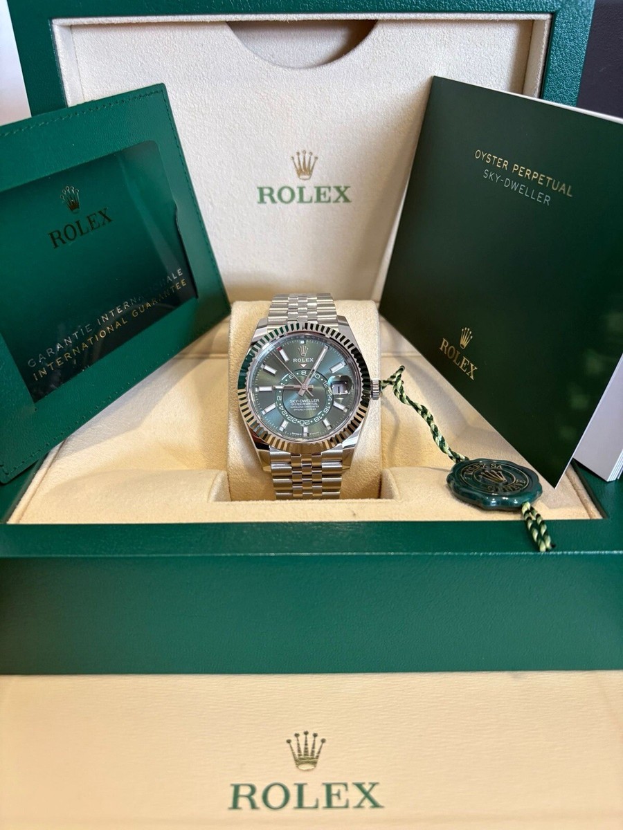Rolex Sky Dweller - Green Dial - 2024 - Jubilee - 336934 - Full