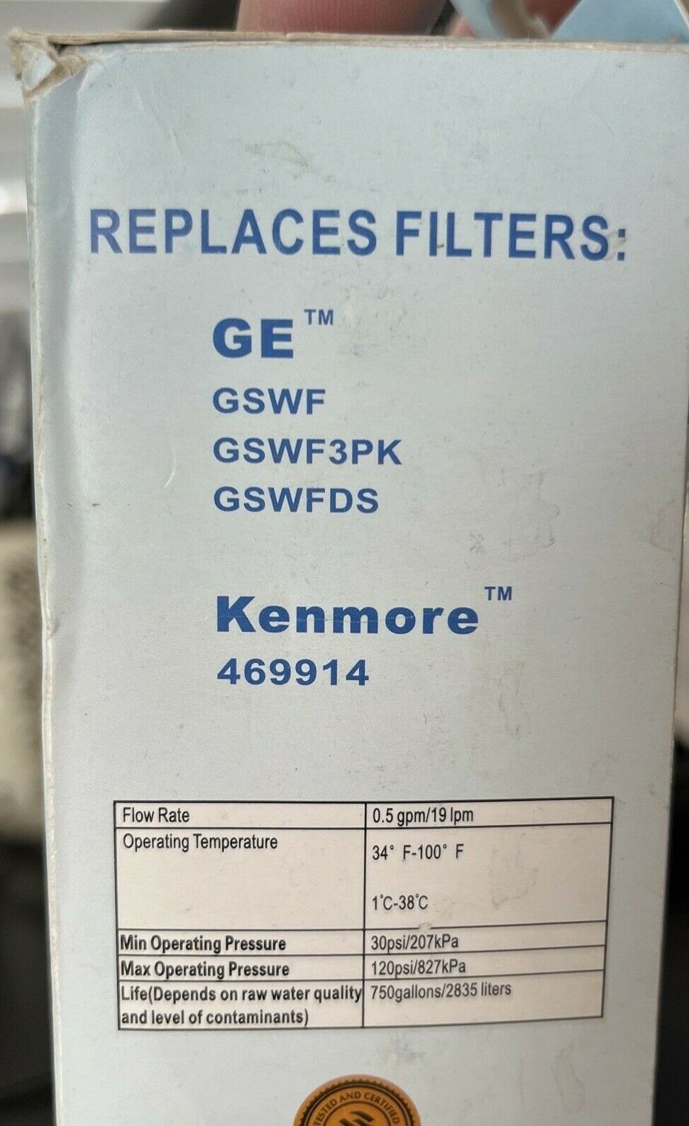 Waterfall WFC6001 Replacement Filter