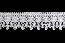 Unotrim 2.25" Floral DIY Sewing Notions Ivory and White Venice Lace Trim By Yard