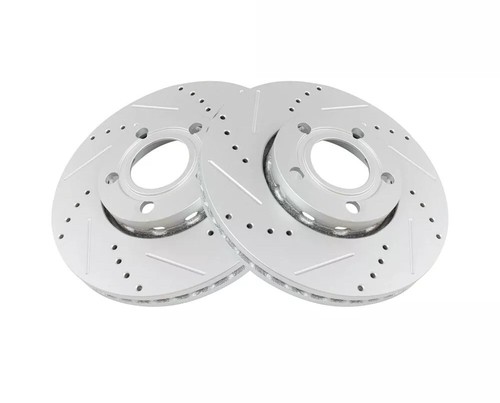 13.78 Inch (350 Mm) Front Vented Drilled & Slotted Brake Rotors E-Coated | Replacement For 2007-2015 Nissan Titan 2007-2015 Nissan Armada - Foto 9