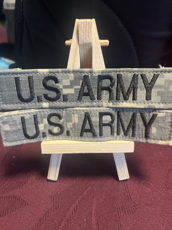 2- U.S. Army Name Tape Military Patch ACU DIGITAL UCP Hook and Loop Fastener