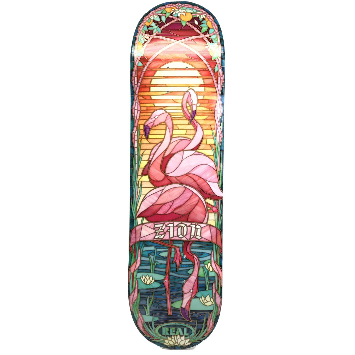 Real Skateboards Zion Wright Cathedral Flamingo Stained Glass