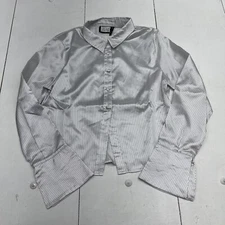 Reclaimed Vintage Satin Shine Pinstripe Long Sleeve Women’s Size 12 New