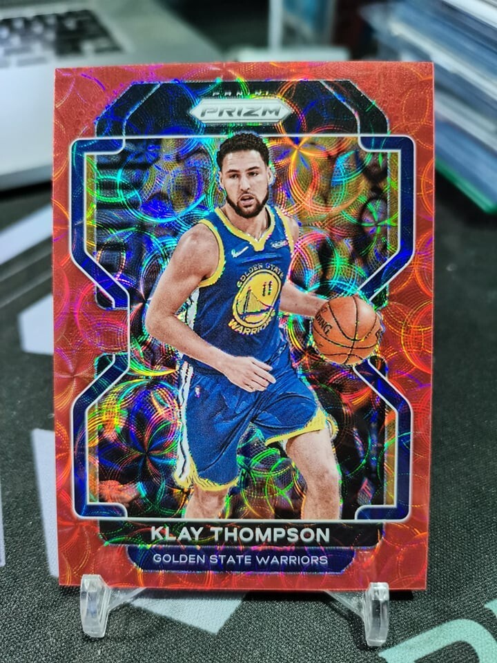 2021-22 Panini Prizm Klay Thompson #92 Choice Red 33/88!