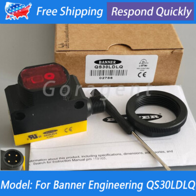 For Banner QS30LDLQ Photoelectric Laser Diffuse Sensor Switch 4-Pins10-30VDC