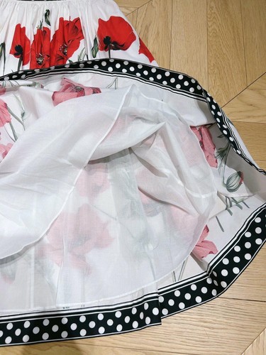 1995 DG poppy Print High Waist Midi Skirt - Picture 8 of 8