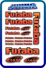 FUTABA SERVO RADIO RX TX 2.4G FLIGHT REMOTE CONTROL STICKERS FASST RED ORANGE B