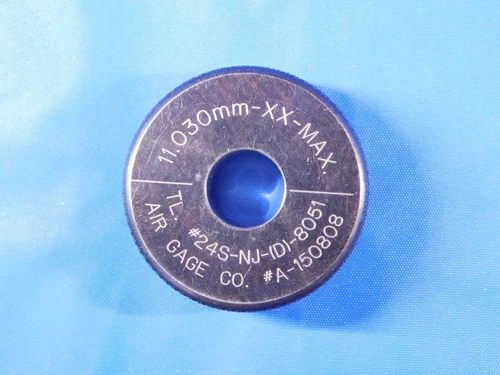 11.030 CL XX MASTER PLAIN BORE RING GAGE 11.000 +.030 OVERSIZE 11 mm .4343 11.03