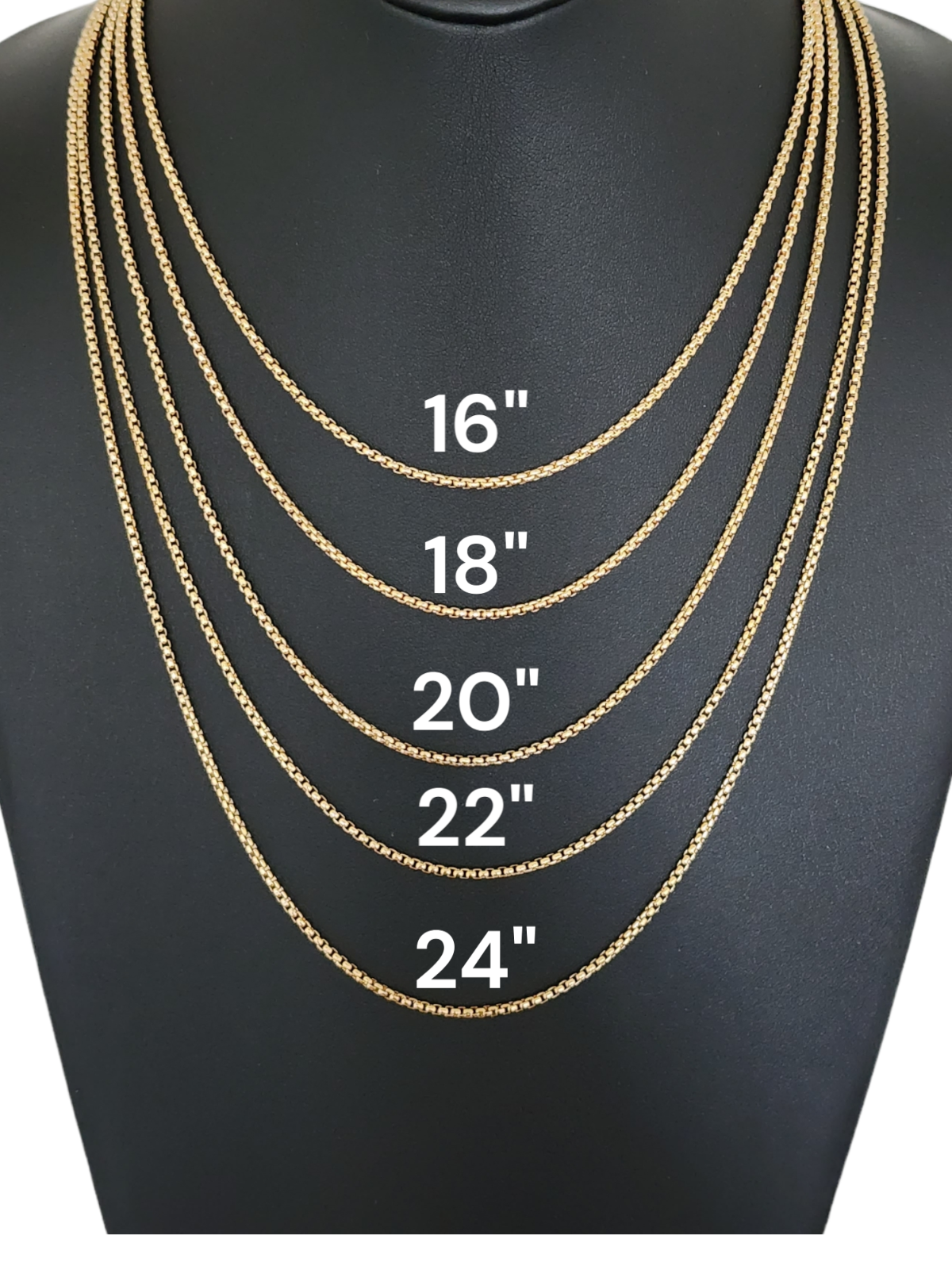 Stainless Steel Gold Plated Box Chain Necklace 2mm Hip Hop Jewelry ...