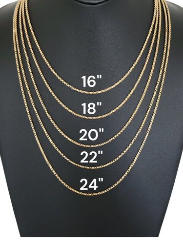 Stainless Steel Gold Plated Box Chain Necklace 2mm Hip Hop Jewelry ...