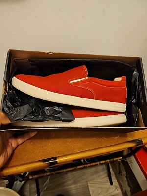 UGG M Mateo Canvas Men s Size 12 Red  / Off White  1020196 M/SBR