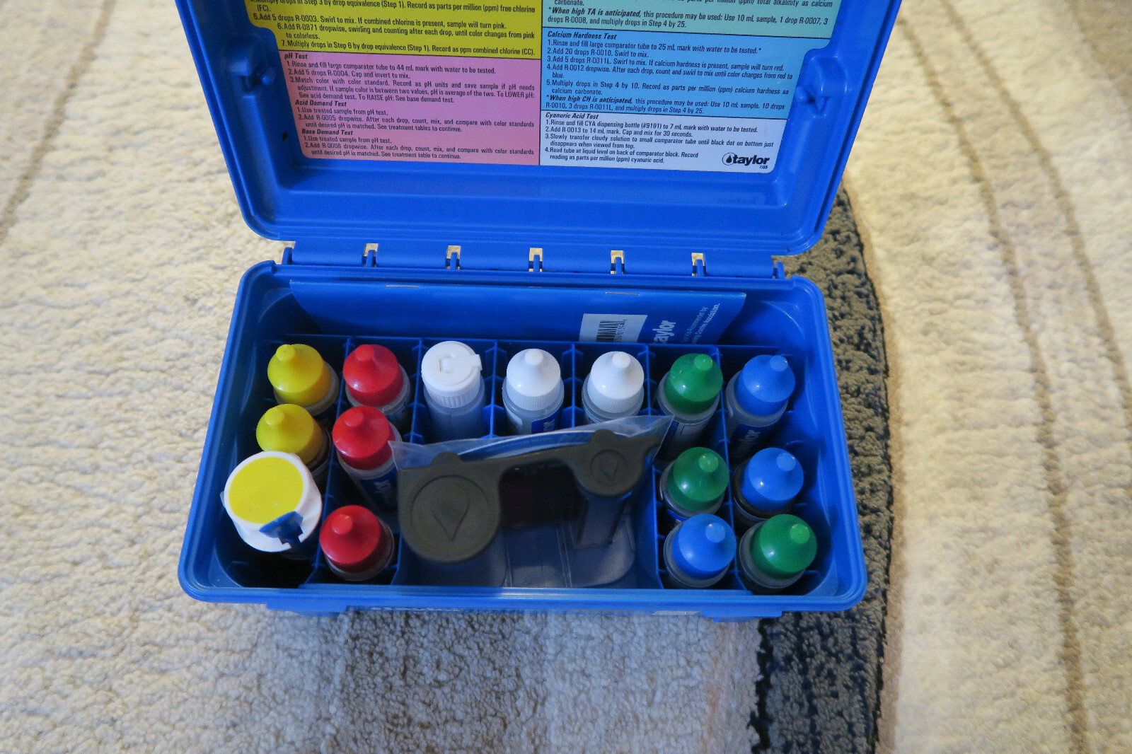 TAYLOR TECHNOLOGIES INC K2006 POOL WATER TEST KIT COMP CHLORINE FAS