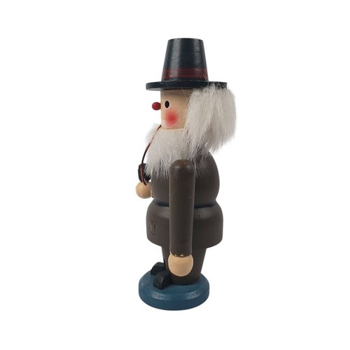 Vintage Erzgebirge Incense Smoker Man with Long Pipe Wood Made in Germany - Picture 3 of 8