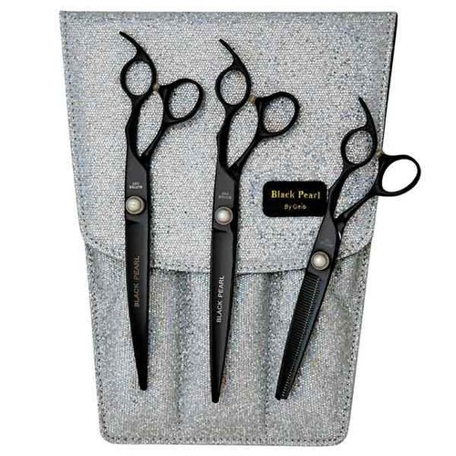 Geib Black Pearl 3 Piece Professionale Toelettatura Set di Forbici Lega Metallo - 第 1/7 張圖片