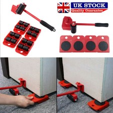 5 x Heavy Furniture Shifter Lifter Easy Move Removal Slider Wheel Moving Kit UK