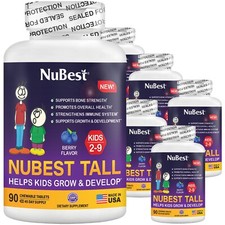 NuBest Tall Kids 2-9 years 90 Chewable Tablets, Optimal Development - Pack 6