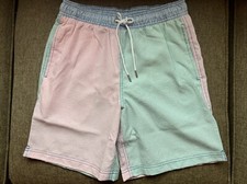 Men s Small seersucker Volley 8in swim trunk Swimsuit Bottom Lands End
