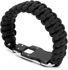 New Black Paracord Tactical Knife Bracelet Survival Gear EDC 2024
