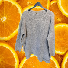 Calvin Klein Jeans Gray and White Knit Sweater Size Large