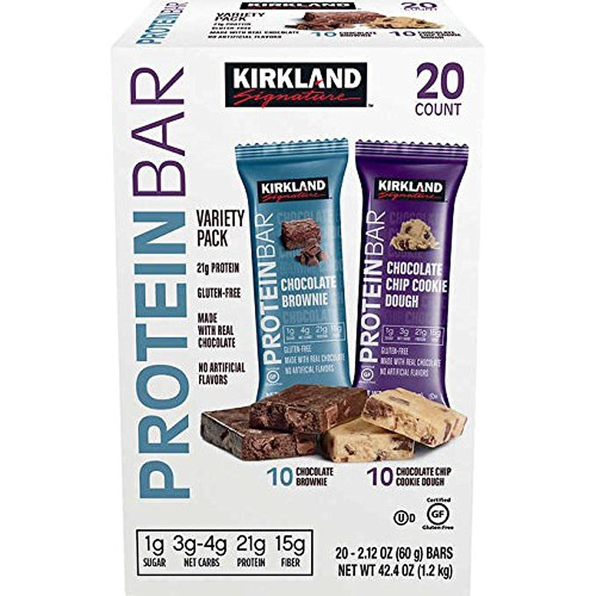 Kirkland Signature Protein bar energy variety pack, 20 Count  FREE SHIPPING!
