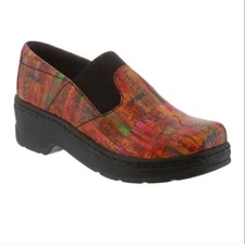 Klogs | Orange Spring Love Imperial Leather Clog Size 8