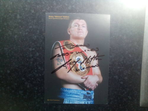 "Ricky Hatton SIGNIERTE offizielle Boxbildkarte 6"" x 4"