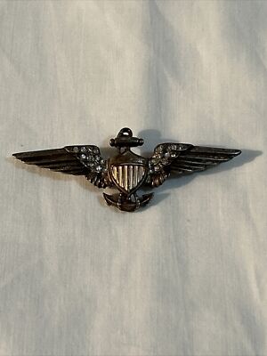 Trifari Sterling Silver WWII US Navy Sweetheart Wing Pin | eBay