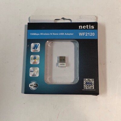 NETIS WF2120 150Mbps Wireless N Nano USB Adapter OPEN BOX